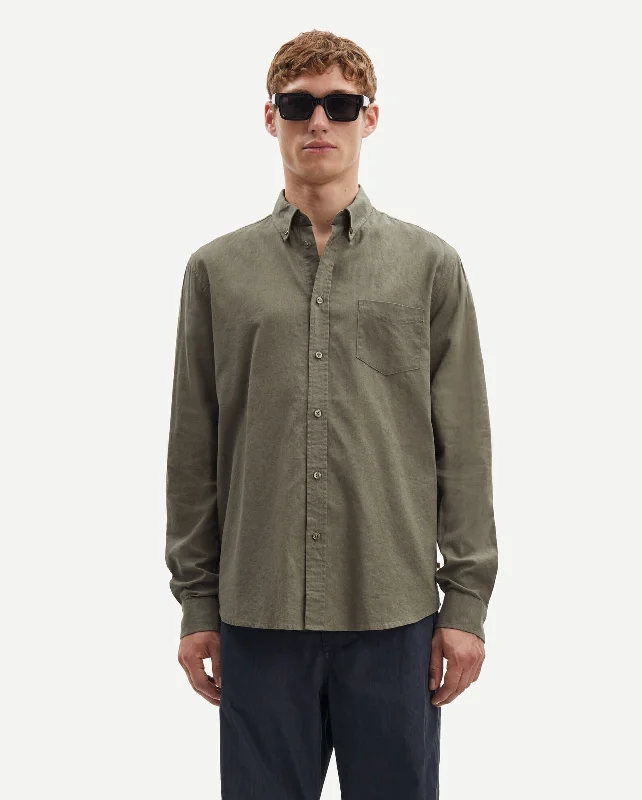 LIAM BA SHIRT 6971 / DUSTY OLIVE Iron Safe Non-Iron Wrinkle Free