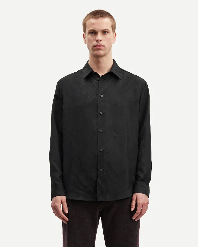 DAMON X SHIRT 14751 / BLACK Polka Dot Checkered Tartan