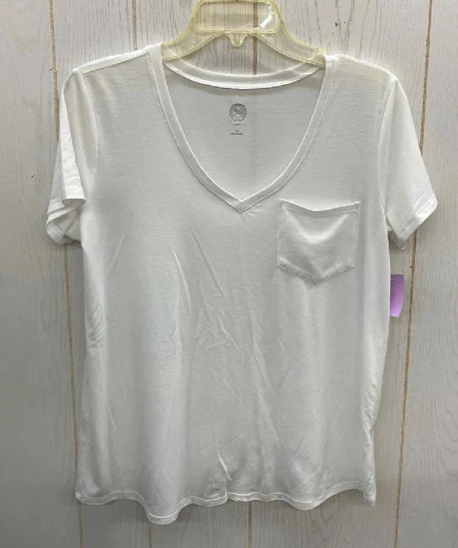 So White Womens Size XS/S Shirt Spandex Blend Rayon Blend Denim Blend