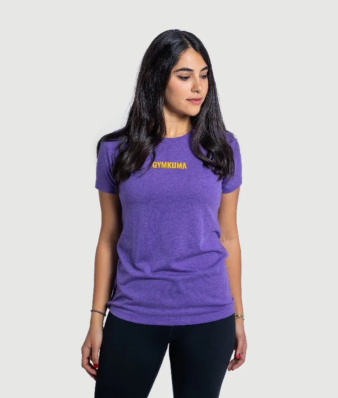 Melo T-shirt - Purple/Gold Spandex Blend Rayon Blend Denim Blend