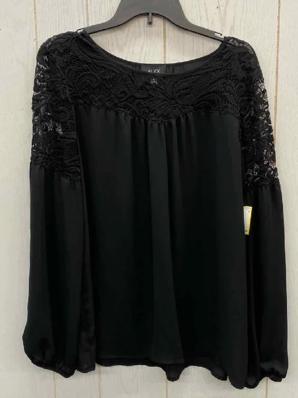 Alyx Black Womens Size XL Shirt Lace Blend Ribbed Blend Corduroy Blend