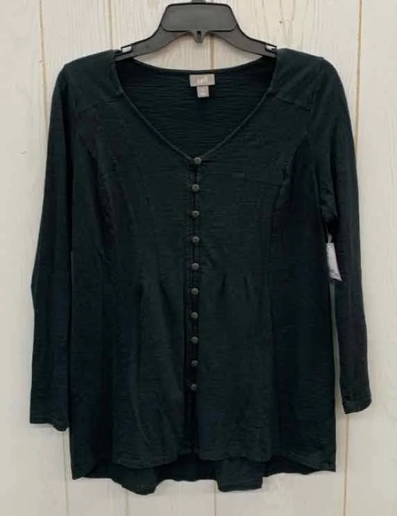 J Jill Black Womens Size M Shirt Casual Formal Business