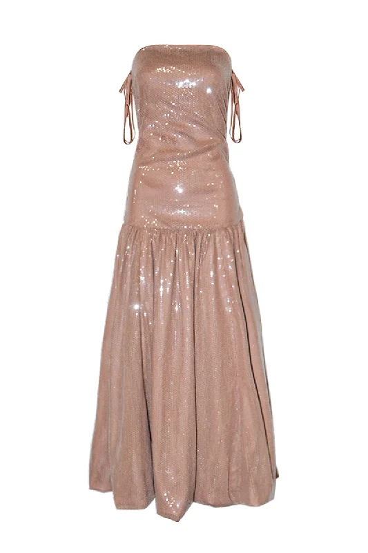 ALEXA SEQUIN DRESS Halter Neckline Beach