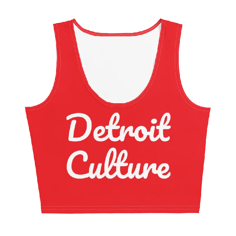 Detroit Culture Crop Top Wool Fabric Cashmere Fabric Tweed Fabric