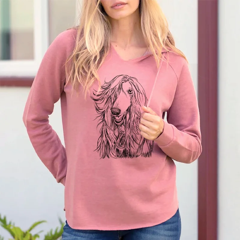 Sterling the Afghan Hound - Cali Wave Hooded Sweatshirt Hoodie with Pocket Utility Practical