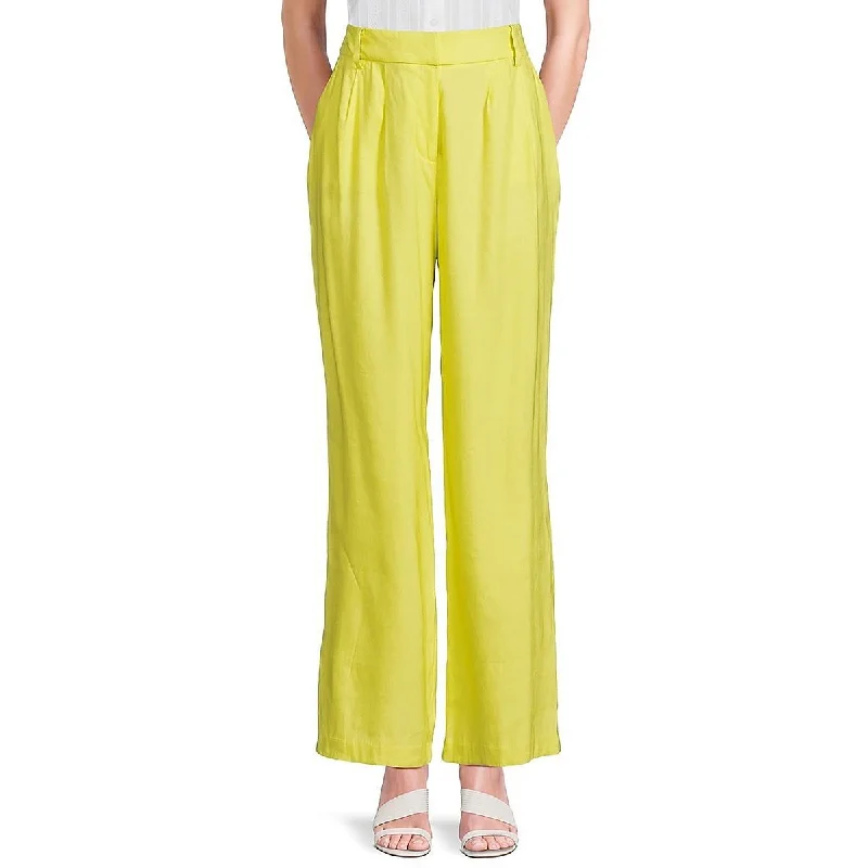 Womens Linen Blend Linen Wide Leg Pants Modern Skinny Pants