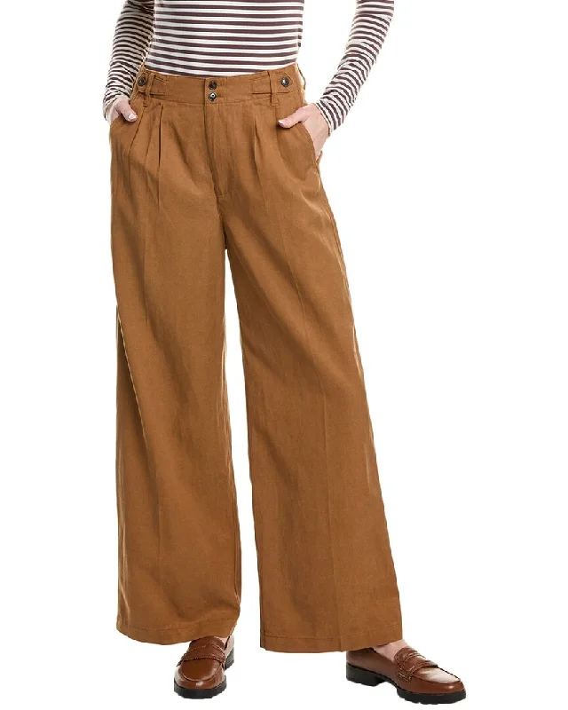 Madewell Harlow Linen-Blend Wide Leg Pant Trendy Printed Pants