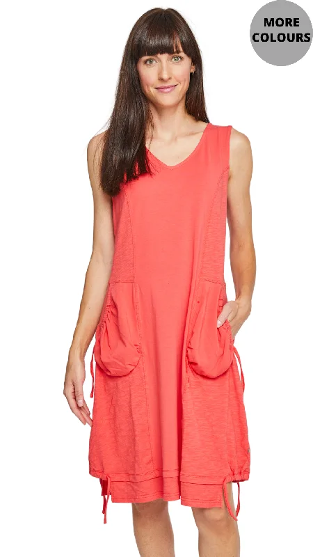 Slouch Pocket Notch Hem Dress. Style NB12008 Elegant Long Evening