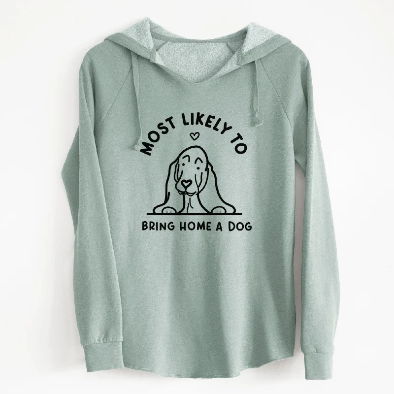 Most Likely to Bring Home a Dog - Basset Hound - Cali Wave Hooded Sweatshirt Hoodie with Set-In Sleeves Structured Classic