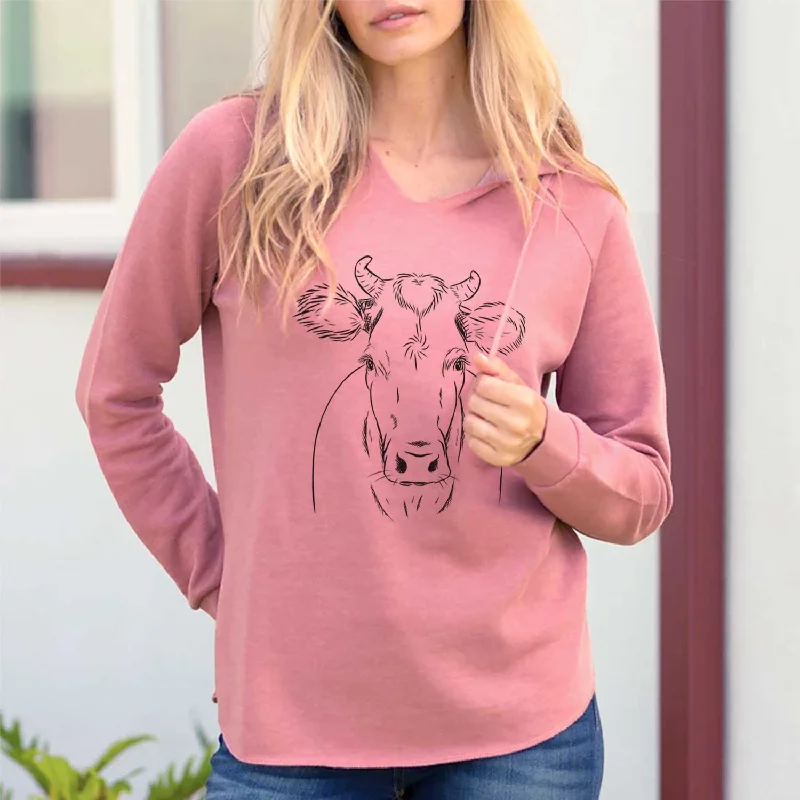 Cruz the Cow - Cali Wave Hooded Sweatshirt Hoodie Dress Longline Feminine