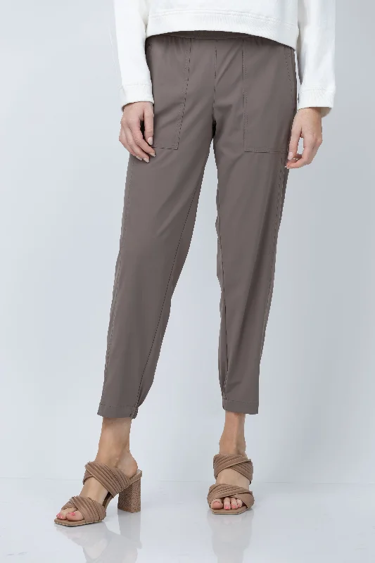 Elliott Lauren Pull On Pant in Taupe Stretch Fit Pants