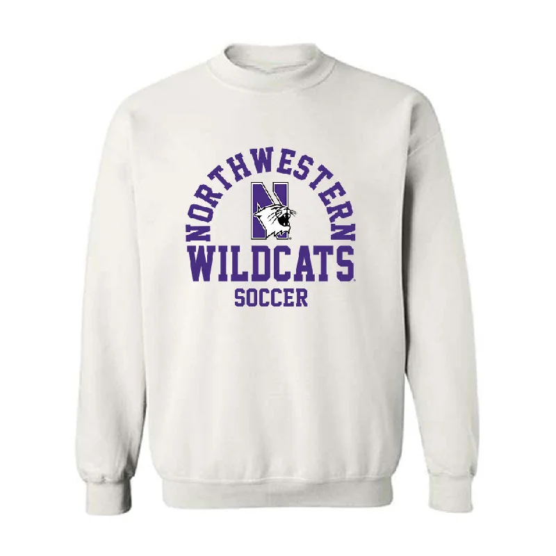 Northwestern - NCAA Women's Soccer : Maddie Finnerty - Classic Shersey Crewneck Sweatshirt Hoodie with Velcro Closure Adjustable Secure