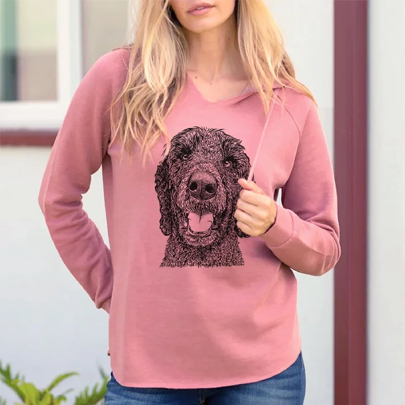 Obi James the Goldendoodle - Cali Wave Hooded Sweatshirt Zip Hoodie Drawstring Kangaroo Pocket