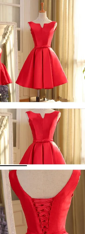 Short Red Homecoming Dress, Party Dress, 2024 Short Red Dancing Dress, Party Dress Tunics Long Elegant