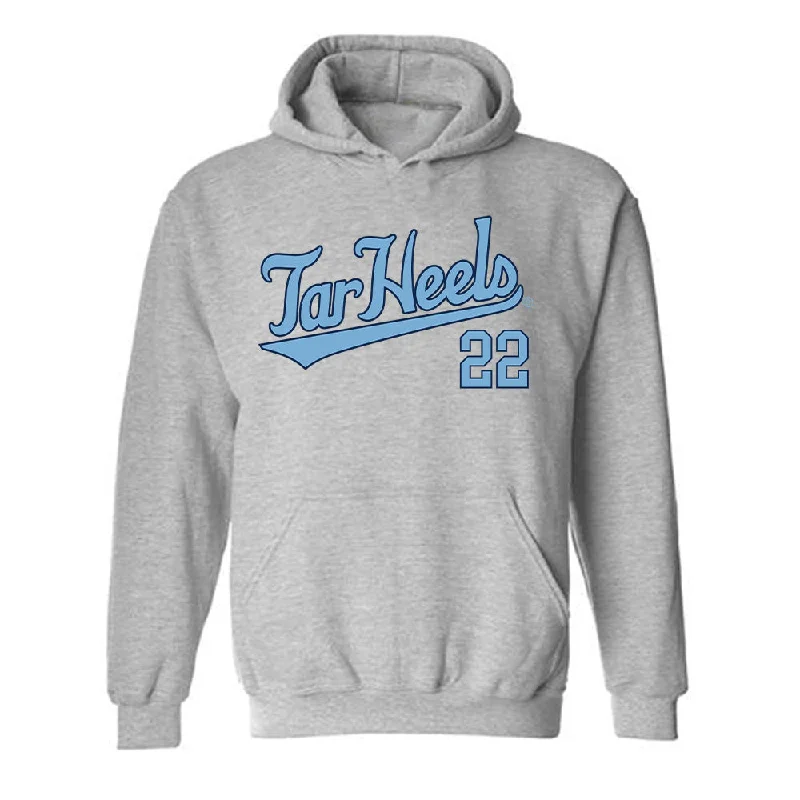 UNC - NCAA Women's Soccer : Avery Look - Classic Shersey Hooded Sweatshirt Hoodie with Button Placket Classic Preppy