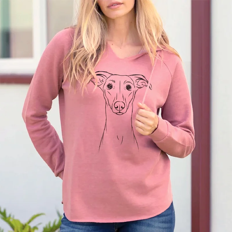 Wallace the Whippet - Cali Wave Hooded Sweatshirt Hoodie with Fur Luxurious Winter