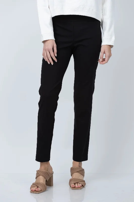 Elliott Lauren Ankle Pant in Black Trendy High-Waist Trousers