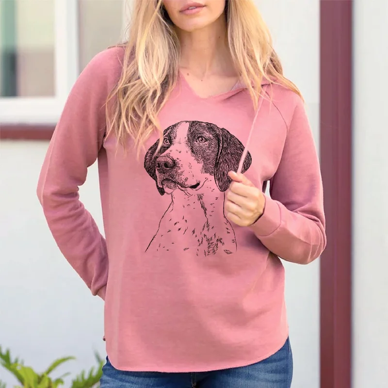 Payton the Mixed Breed - Cali Wave Hooded Sweatshirt Hoodie Dress Longline Feminine