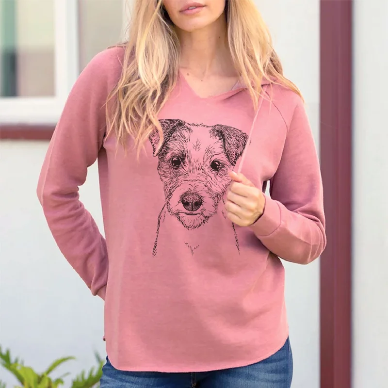 Bogart the Parsons Russell Terrier - Cali Wave Hooded Sweatshirt Hoodie with Full-Zip Functional Layering