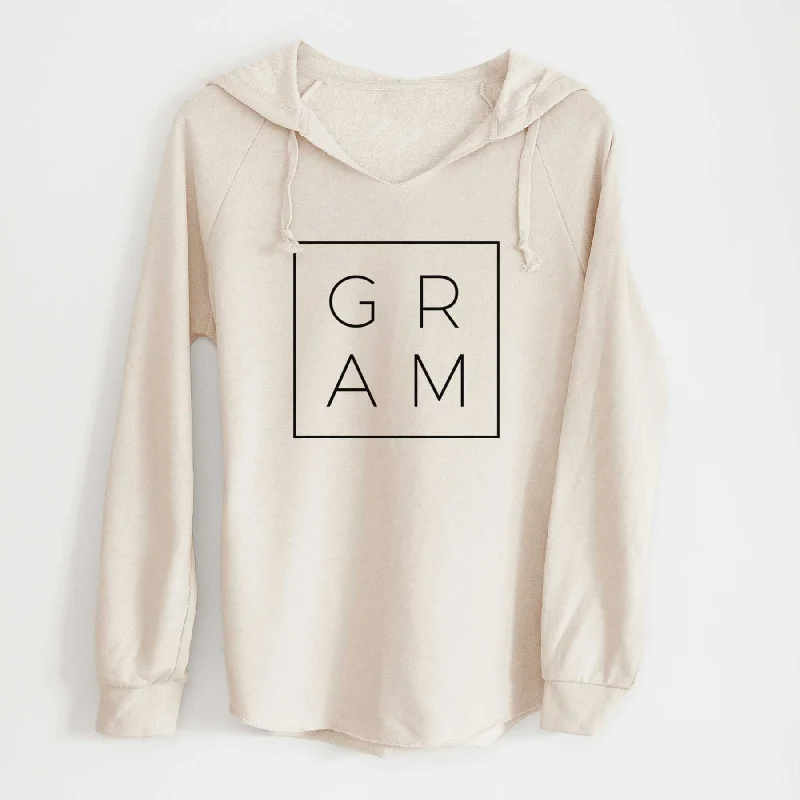 Gram Boxed - Cali Wave Hooded Sweatshirt Hoodie with Hem Contrast Bold Stylish