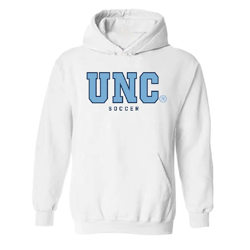 UNC - NCAA Women's Soccer : Avery Look - Classic Shersey Hooded Sweatshirt Hoodie with High-Low Hem Asymmetrical Trendy