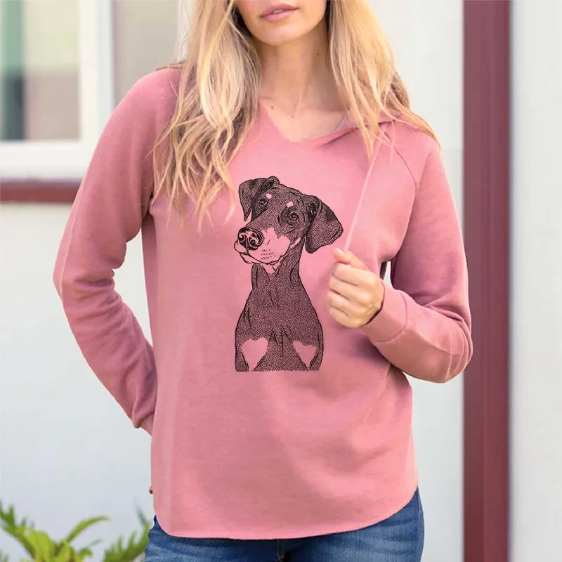 Iroh the Doberman Pinscher - Cali Wave Hooded Sweatshirt Graphic Hoodie Design Print