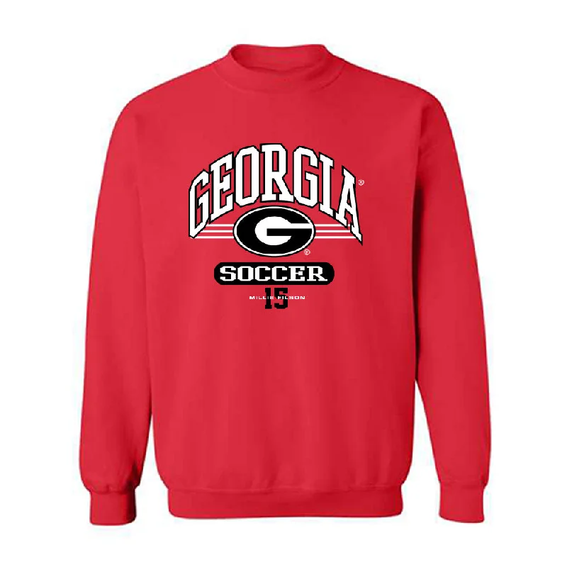 Georgia - NCAA Women's Soccer : Millie Filson - Classic Fashion Shersey Crewneck Sweatshirt Hoodie with Elastic Cuffs Stretchable Comfortable