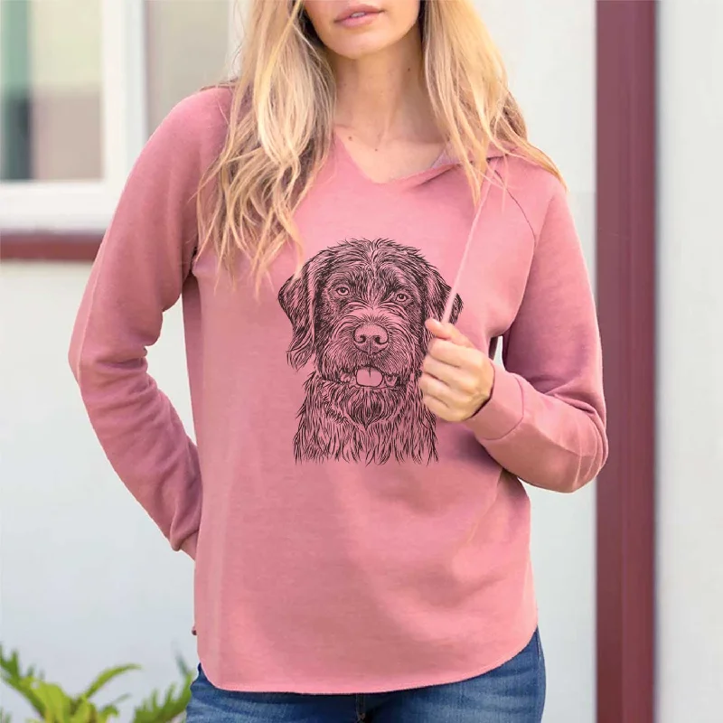 Fletcher the Wirehaired Pointing Griffon - Cali Wave Hooded Sweatshirt Hoodie Sweatshirt Pullover