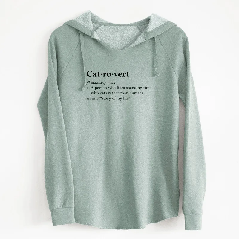 Catrovert Definition - Cali Wave Hooded Sweatshirt Hoodie with Oversized Fit Loose Comfortable