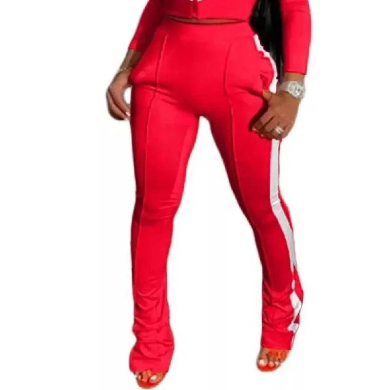 Supply Demand Women City Girl Pants Red Trendy Palazzo Pants