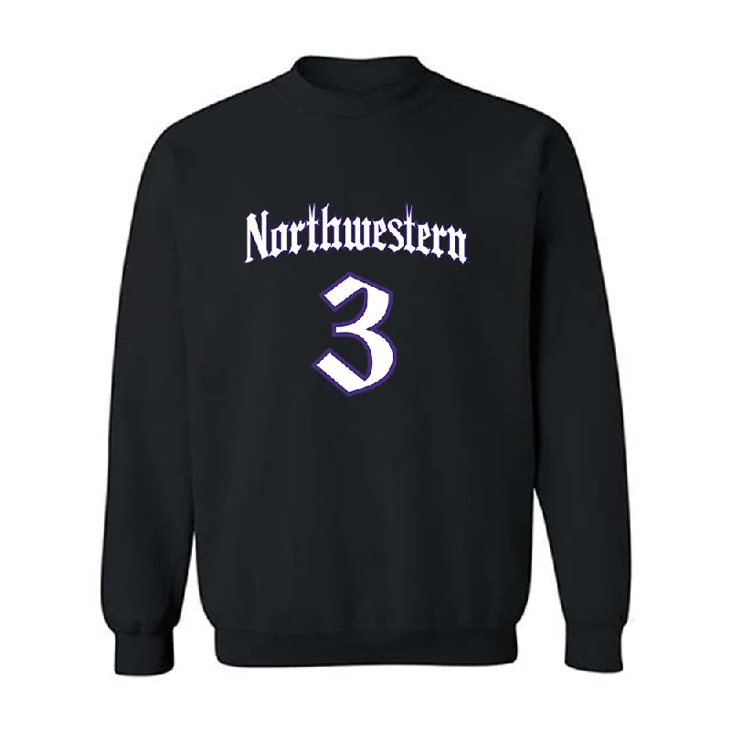 Northwestern - NCAA Women's Soccer : Maddie Finnerty - Crewneck Sweatshirt Hoodie with Mock Neck Collared Structured