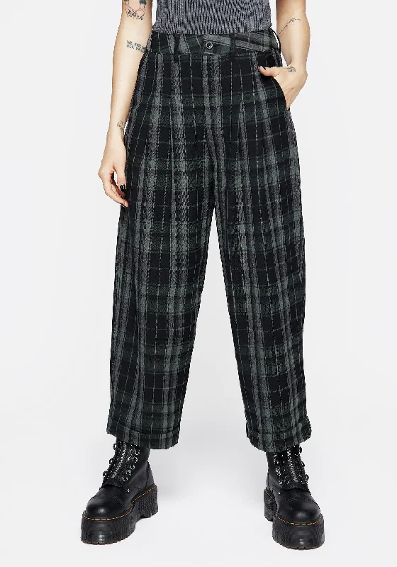 Bittersweet Check Pants Casual Sweatpants Style