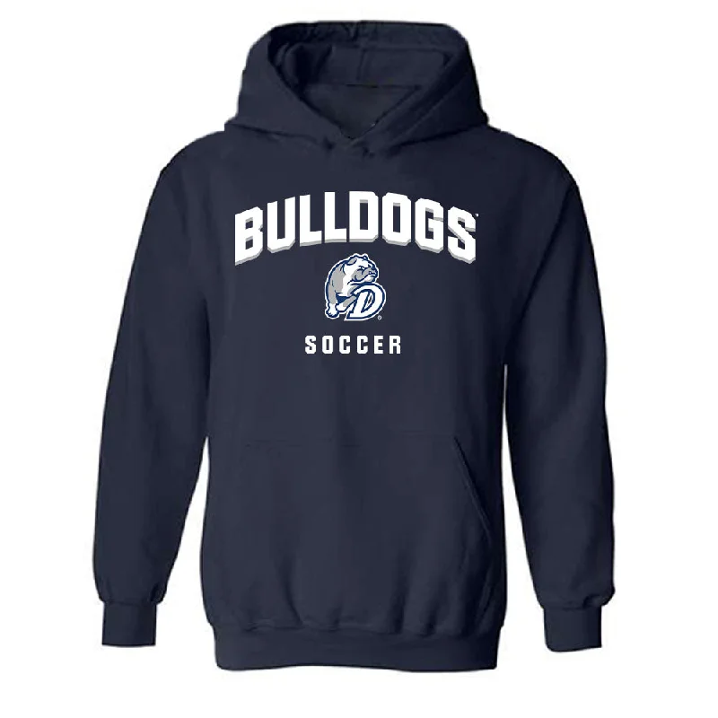 Drake - NCAA Women's Soccer : Zoey Mahoney - Generic Shersey Hooded Sweatshirt Hoodie with Rhinestones Sparkly Elegant