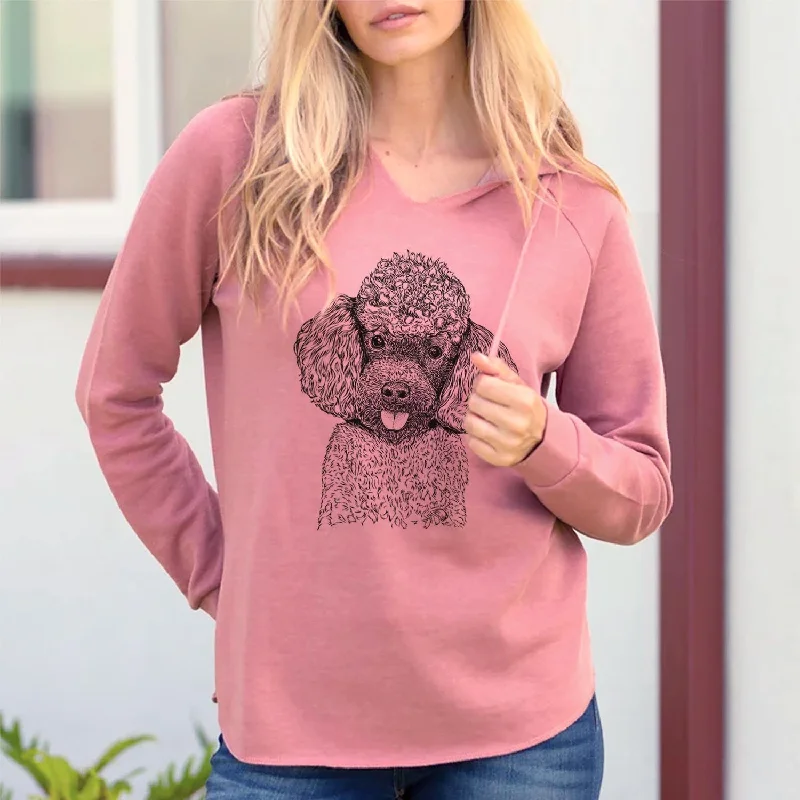 George the Toy Poodle - Cali Wave Hooded Sweatshirt Hoodie with Hem Detail Decorative Unique