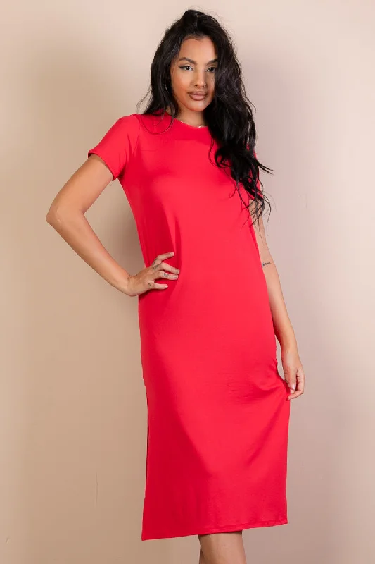 Comfortable Dress with Side Slit Tunics Modern contemporary