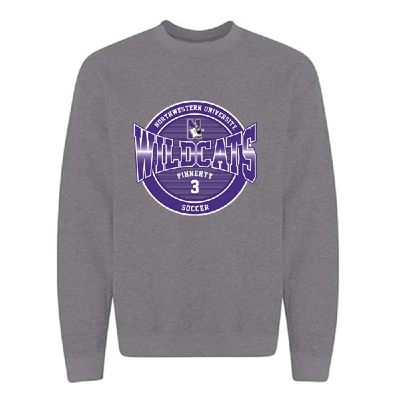 Northwestern - NCAA Women's Soccer : Maddie Finnerty - Classic Fashion Shersey Crewneck Sweatshirt Hoodie with Hem Ribbing Snug Secure