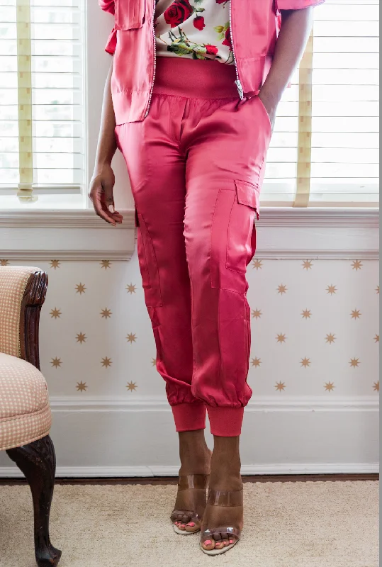 Cinq a Sept Giles Pant in Sour Cherry Wide-Legged Palazzos