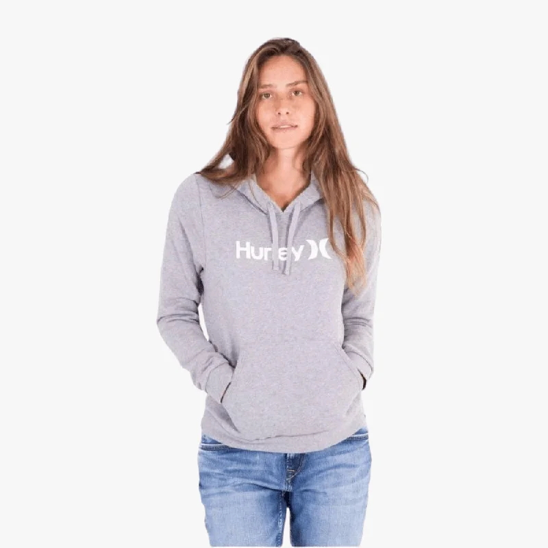 Hurley Ladies Oao Core Hoodie H063 Dk Grey Heather Hoodie Dress Longline Feminine