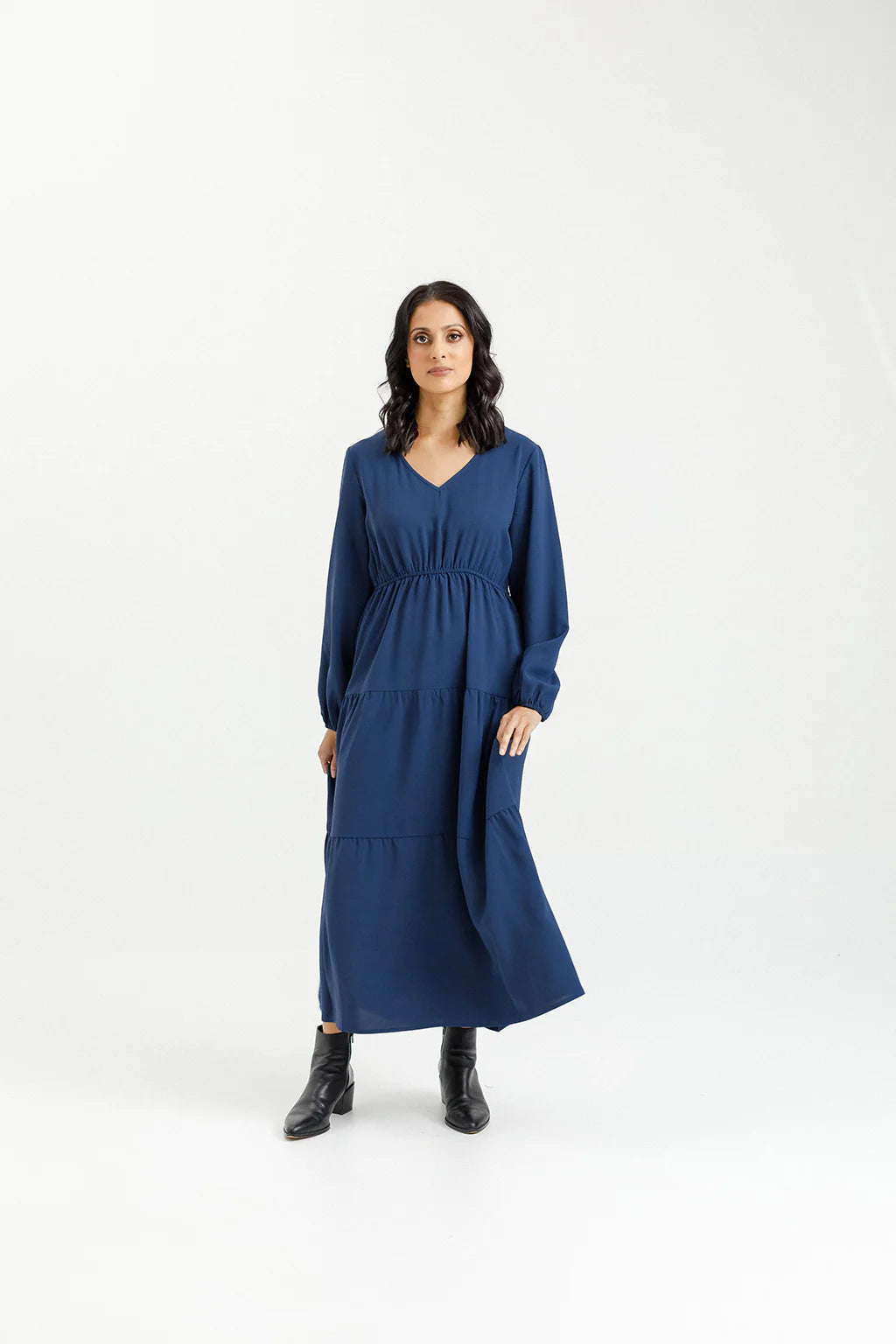 Flora Dress - Indigo Blue - HOME LEE Tunics Spring floral