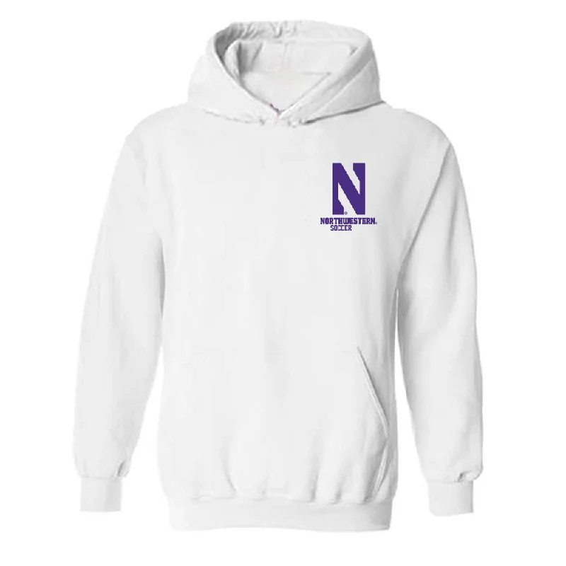 Northwestern - NCAA Women's Soccer : Maddie Finnerty - Classic Shersey Hooded Sweatshirt Hoodie with Toggle Buttons Decorative Unique