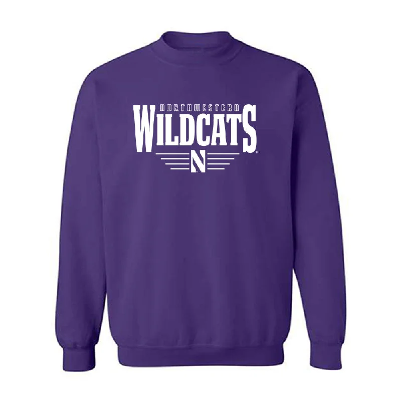 Northwestern - NCAA Women's Soccer : Maddie Finnerty - Classic Shersey Crewneck Sweatshirt Hoodie with High Neck Warm Protective