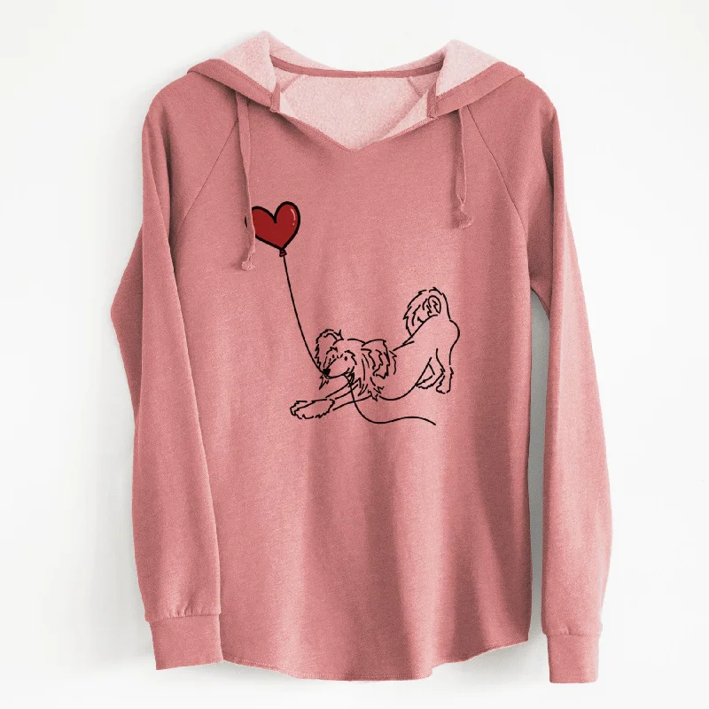 Chinese Crested Heart String - Cali Wave Hooded Sweatshirt Hoodie Sweatshirt Pullover