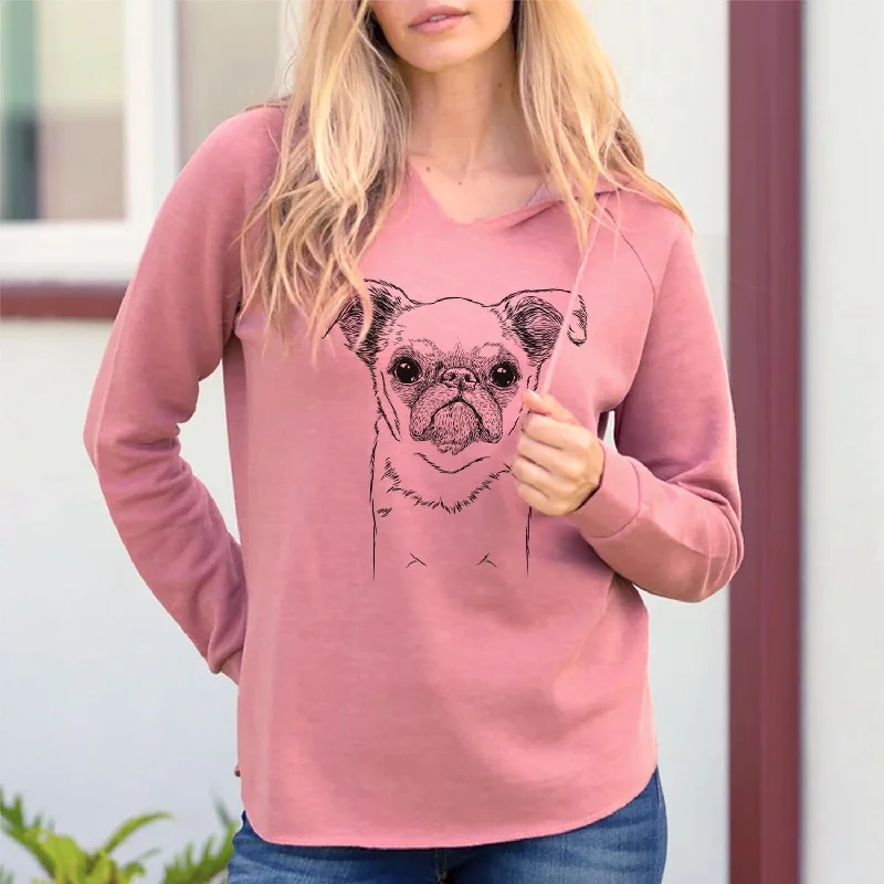 Petit Penny the Brussels Griffon - Cali Wave Hooded Sweatshirt Hoodie with Illustration Artistic Creative