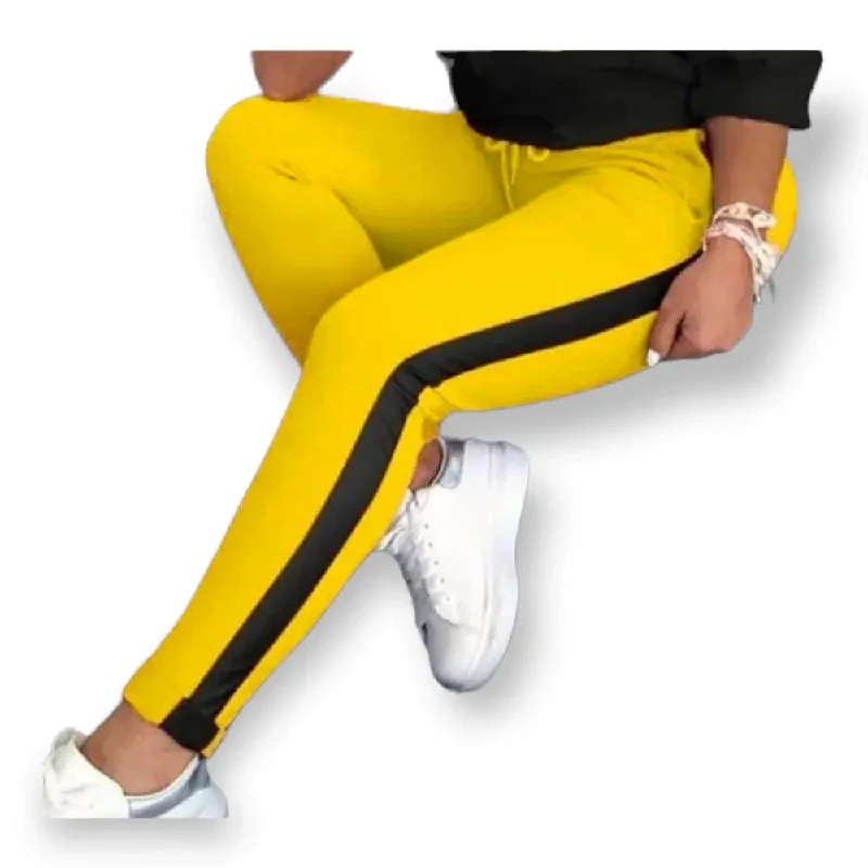 Supply Demand Women XOXO Crop Pants Yellow Chic Slim Fit Pants