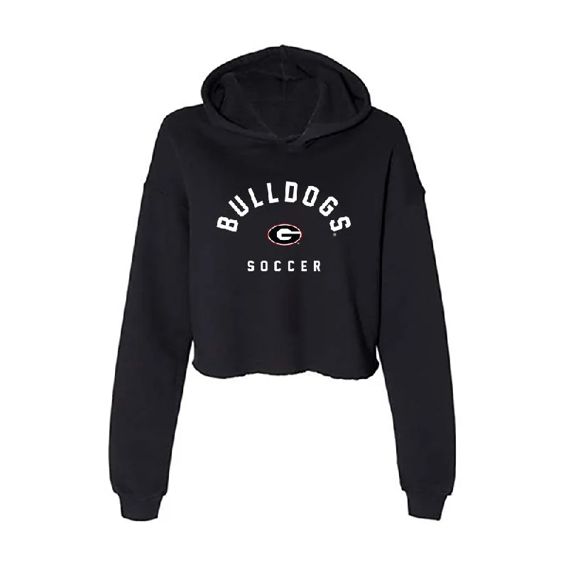 Georgia - NCAA Women's Soccer : Millie Filson - Women's Crop Fleece Hoodie Hoodie with Earth Tones Natural Calm