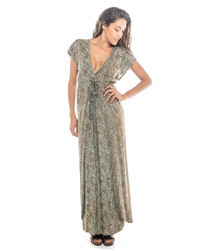 Long Printed Resort Uptown Dress Elegant Long Evening