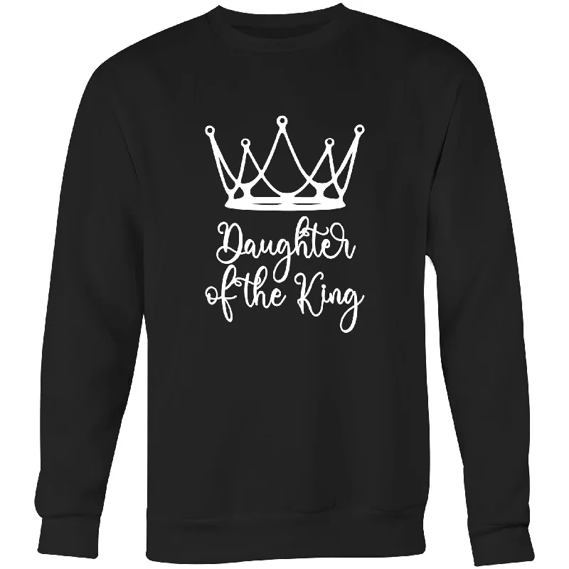 Daughter of the King Crew Sweatshirt Hoodie with Hem Frayed Vintage Worn