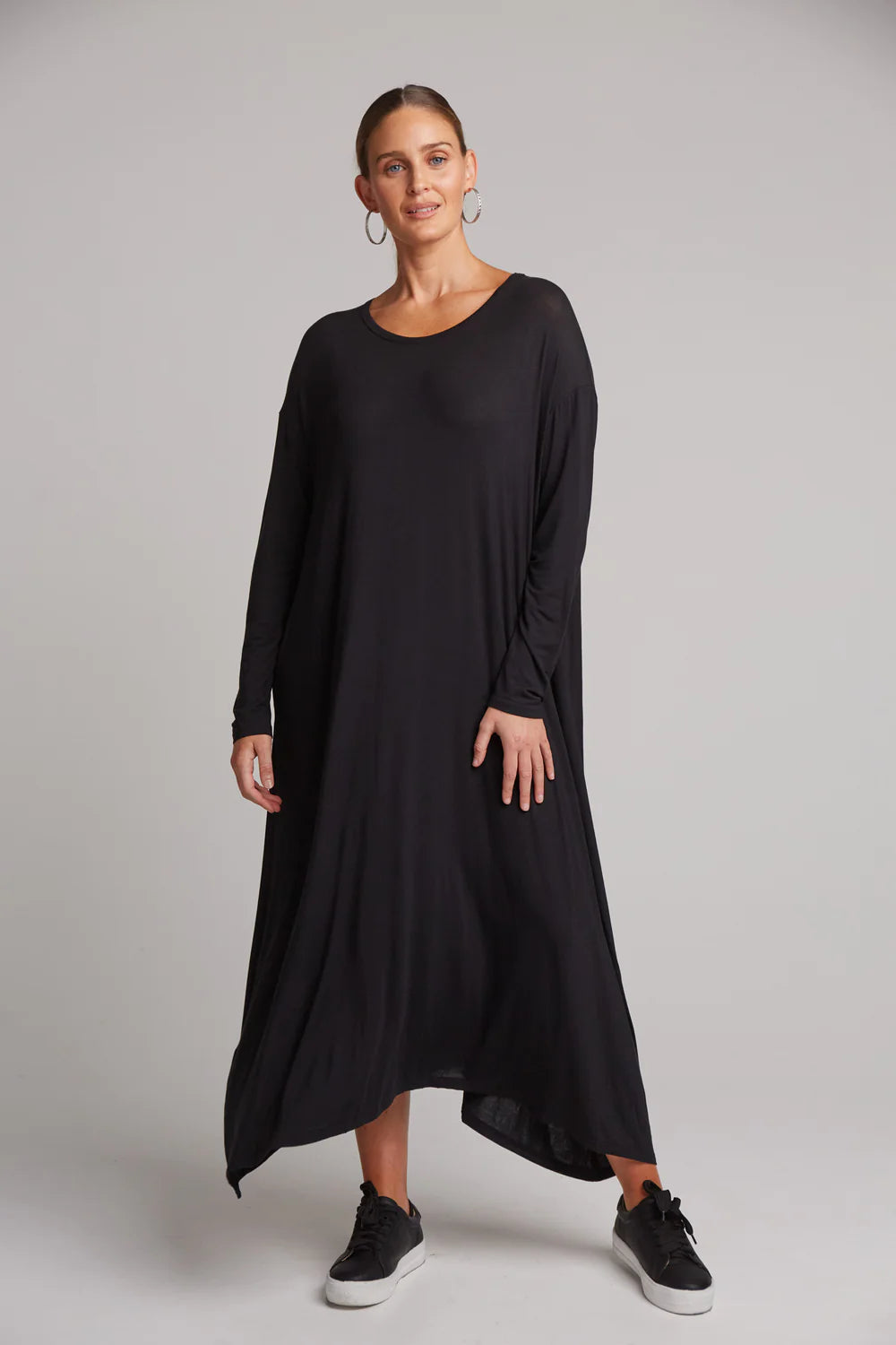 Studio Jersey Dress - Ebony - EB&IVE Tunics Vintage classic