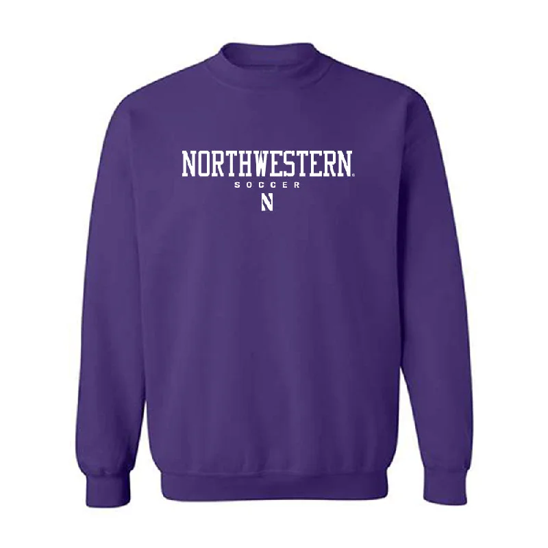 Northwestern - NCAA Women's Soccer : Maddie Finnerty - Classic Shersey Crewneck Sweatshirt Hoodie with Turtle Neck Cozy Winter