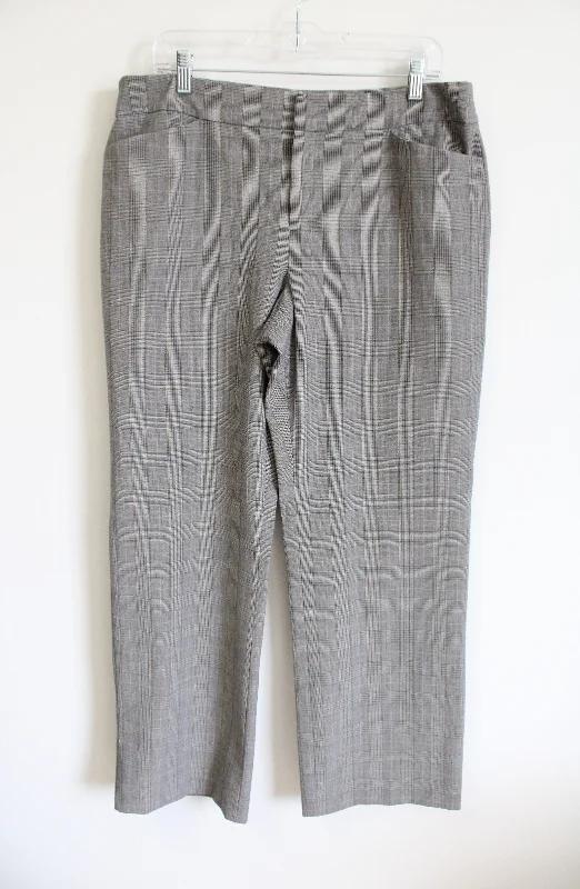 Rafaella Gray Plaid Trouser Pants | 14 Trousers Capri Summer